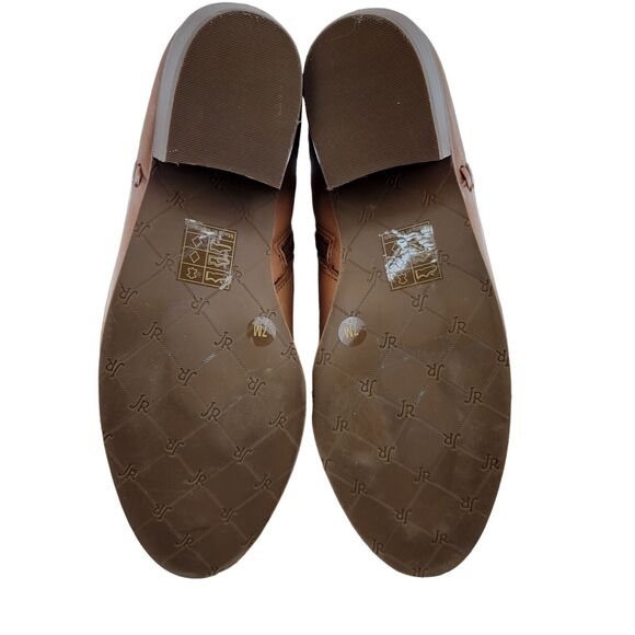 Jack Rogers Peyton Ankle Boots Size 7 Light Brown Leather Whipstitching Low Heel - Picture 8 of 10